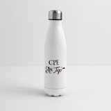 Bouteille isotherme - CPE au Top - Sans BPA - Cadeau Durable - Cadeau Personnalisable - Cadeaux-Positifs.com -blanc-500 ml-