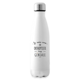Bouteille isotherme - Une Orthoptiste trop Géniale - Cadeau Durable - Cadeau Personnalisable - Cadeaux-Positifs.com -blanc-500 ml-