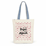 Tote Bag Premium - Le joli Bazar d'une Adjointe - 2 Coloris - Durable - Cadeau Personnalisable - Cadeaux-Positifs.com -Bleu-