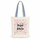 Tote Bag Premium - Le joli Bazar de Bibiche - 2 Coloris - Durable - Cadeau Personnalisable - Cadeaux-Positifs.com -Bleu-