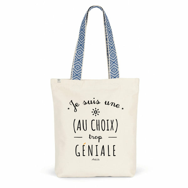 Tote Bag Premium à personnaliser - Je suis une XXX trop Géniale - 2 Coloris - Cadeau Durable - Cadeau Personnalisable - Cadeaux-Positifs.com -Rouge-