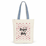 Tote Bag Premium - Le joli Bazar de Nelly - 2 Coloris - Cadeau Drôle - Cadeau Personnalisable - Cadeaux-Positifs.com -Bleu-