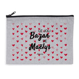 Pochette - Le Joli Bazar de Maëlys - 2 Coloris - Cadeau responsable - Cadeau Personnalisable - Cadeaux-Positifs.com -Gris-