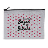 Pochette - Le Joli Bazar de Bibiche - 2 Coloris - Cadeau responsable - Cadeau Personnalisable - Cadeaux-Positifs.com -Gris-