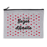 Pochette - Le joli Bazar d'Amélie - 2 Coloris - Cadeau Tendre - Cadeau Personnalisable - Cadeaux-Positifs.com -Gris-