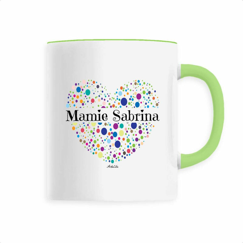 Cadeau anniversaire : Mug - Mamie Sabrina - 6 Coloris - Cadeau Unique & Tendre - Cadeau Personnalisable - Cadeaux-Positifs.com -Vert-