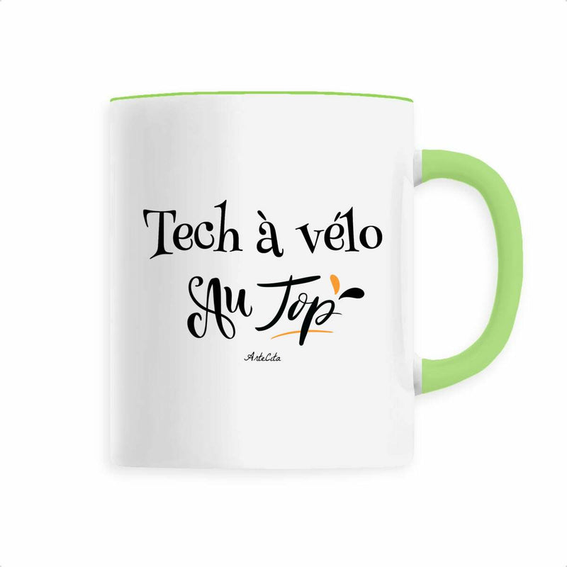 Cadeau anniversaire : Mug - Tech à vélo au Top - 6 Coloris - Cadeau Original - Cadeau Personnalisable - Cadeaux-Positifs.com -Vert-