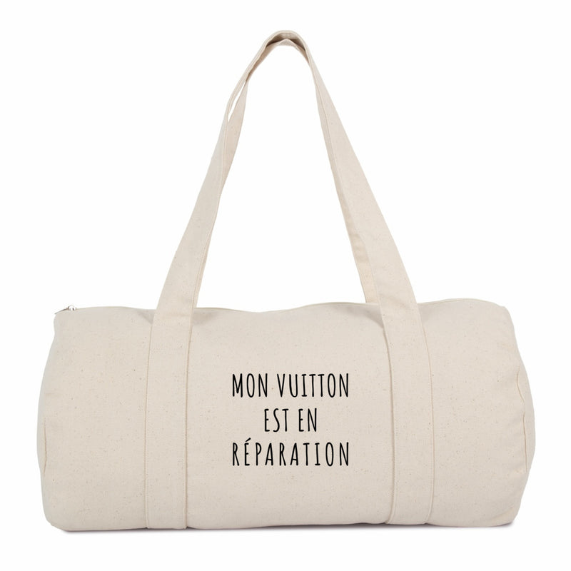 Cadeau anniversaire : Sac Polochon - Mon Vuitton est en réparation - 2 Coloris - Durable - Cadeau Personnalisable - Cadeaux-Positifs.com -Naturel-