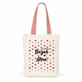 Tote Bag Premium - Le joli Bazar de Alma - Cadeau Durable - Cadeau Personnalisable - Cadeaux-Positifs.com -Rouge-