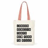 Tote Bag Premium à personnaliser avec votre Ville - 2 Coloris - Cadeau Personnalisable - Cadeau Personnalisable - Cadeaux-Positifs.com -Rouge-