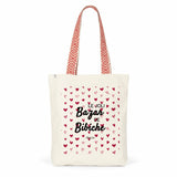 Tote Bag Premium - Le joli Bazar de Bibiche - 2 Coloris - Durable - Cadeau Personnalisable - Cadeaux-Positifs.com -Rouge-