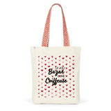 Tote Bag Premium - Le joli Bazar d'une Coiffeuse - 2 Coloris - Cadeau Unique - Cadeau Personnalisable - Cadeaux-Positifs.com -Rouge-