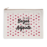 Pochette - Le joli Bazar d'une Adjointe - 2 coloris - Cadeau Original - Cadeau Personnalisable - Cadeaux-Positifs.com -Naturel-