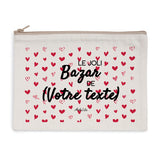 Pochette Bazar De Votre Texte - Cadeau Personnalisable - Cadeaux-Positifs.com -Naturel-