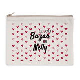 Pochette - Le joli Bazar de Nelly - 2 Coloris - Cadeau Tendre - Cadeau Personnalisable - Cadeaux-Positifs.com -Naturel-