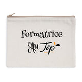 Pochette - Formatrice au Top - 2 coloris - Cadeau Durable - Cadeau Personnalisable - Cadeaux-Positifs.com -Naturel-