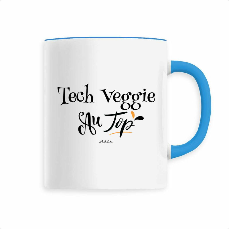 Cadeau anniversaire : Mug - Tech Veggie au Top - 6 Coloris - Cadeau Original - Cadeau Personnalisable - Cadeaux-Positifs.com -Bleu-