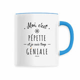 Mug - Pepette est trop Géniale - 6 Coloris - Cadeau Original - Cadeau Personnalisable - Cadeaux-Positifs.com -Bleu-
