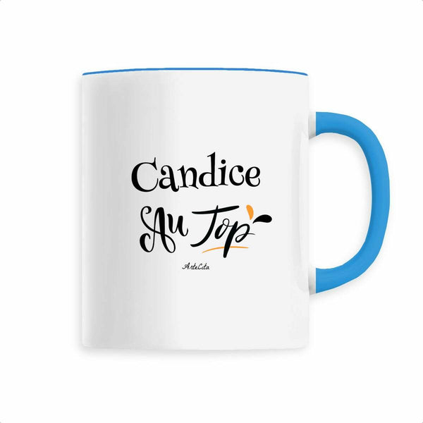 Mug - Candice au Top - 6 Coloris - Cadeau Original - Cadeau Personnalisable - Cadeaux-Positifs.com -Bleu-