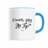 Mug - Gwen, Psy au Top - 6 Coloris - Cadeau Original - Cadeau Personnalisable - Cadeaux-Positifs.com -Bleu-
