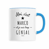 Mug - Marco est trop Génial - 6 Coloris - Cadeau Original - Cadeau Personnalisable - Cadeaux-Positifs.com -Bleu-
