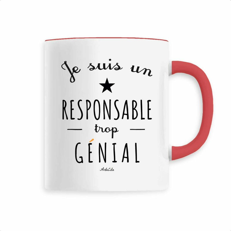 Cadeau anniversaire : Mug - Un Responsable trop Génial - 6 Coloris - Cadeau Original - Cadeau Personnalisable - Cadeaux-Positifs.com -Rouge-