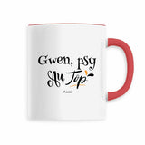 Mug - Gwen, Psy au Top - 6 Coloris - Cadeau Original - Cadeau Personnalisable - Cadeaux-Positifs.com -Rouge-
