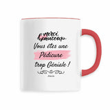 Mug - Merci, vous êtes une Pédicure trop Géniale - 6 Coloris - Cadeau Personnalisable - Cadeaux-Positifs.com -Rouge-