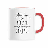Mug - Pepette est trop Géniale - 6 Coloris - Cadeau Original - Cadeau Personnalisable - Cadeaux-Positifs.com -Rouge-
