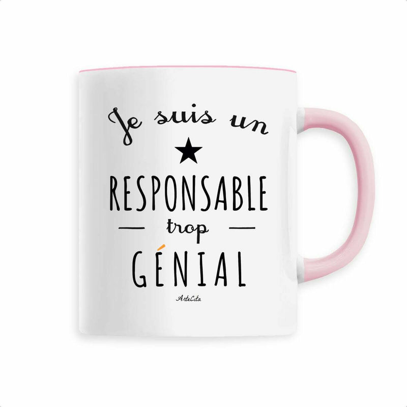 Cadeau anniversaire : Mug - Un Responsable trop Génial - 6 Coloris - Cadeau Original - Cadeau Personnalisable - Cadeaux-Positifs.com -Rose-