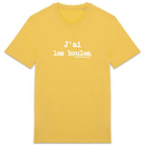 Tshirt - J'ai les boules - Anachronique - 10 Coloris - Cadeau Drôle - Cadeau Personnalisable - Cadeaux-Positifs.com -Jaune-XS-