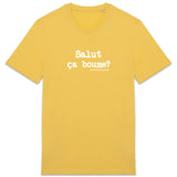 Tshirt - Salut ça boume? - Anachronique - 10 Coloris - Cadeau Drôle - Cadeau Personnalisable - Cadeaux-Positifs.com -Jaune-XS-