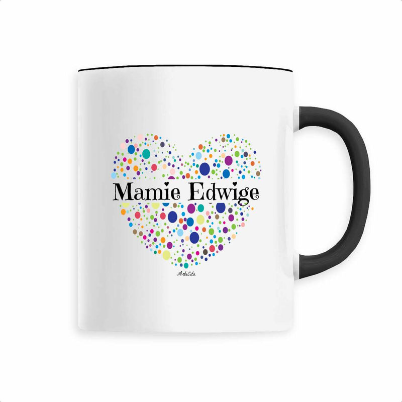 Cadeau anniversaire : Mug - Mamie Edwige - 6 Coloris - Cadeau Unique & Tendre - Cadeau Personnalisable - Cadeaux-Positifs.com -Noir-