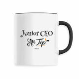 Mug - Junior CEO au Top - 6 Coloris - Cadeau Original - Cadeau Personnalisable - Cadeaux-Positifs.com -Noir-