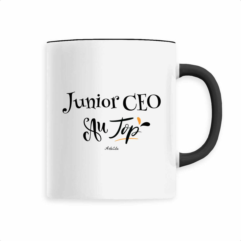 Cadeau anniversaire : Mug - Junior CEO au Top - 6 Coloris - Cadeau Original - Cadeau Personnalisable - Cadeaux-Positifs.com -Noir-