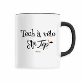 Mug - Tech à vélo au Top - 6 Coloris - Cadeau Original - Cadeau Personnalisable - Cadeaux-Positifs.com -Noir-