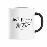 Mug - Tech Happy au Top - 6 Coloris - Cadeau Original - Cadeau Personnalisable - Cadeaux-Positifs.com -Noir-