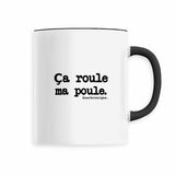 Mug - Ça roule ma poule - Anachronique - 6 Coloris - Cadeau Drôle - Cadeau Personnalisable - Cadeaux-Positifs.com -Noir-