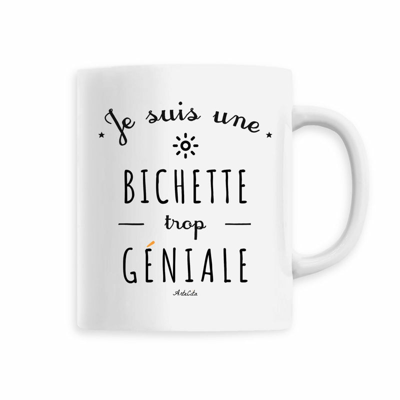 Cadeau anniversaire : Mug - Je suis une Bichette trop Géniale - 6 Coloris - Cadeau Original - Cadeau Personnalisable - Cadeaux-Positifs.com -Blanc-