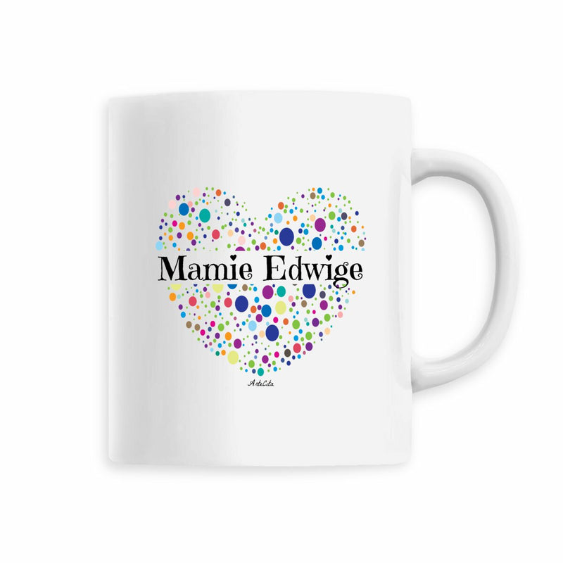 Cadeau anniversaire : Mug - Mamie Edwige - 6 Coloris - Cadeau Unique & Tendre - Cadeau Personnalisable - Cadeaux-Positifs.com -Blanc-