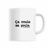 Mug - Ça roule ma poule - Anachronique - 6 Coloris - Cadeau Drôle - Cadeau Personnalisable - Cadeaux-Positifs.com -Blanc-