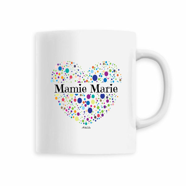 Mug - Mamie Marie - 6 Coloris - Cadeau Unique & Tendre - Cadeau Personnalisable - Cadeaux-Positifs.com -Blanc-