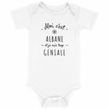 Body - Albane est trop Géniale - 3 Coloris - Cadeau Original - face_blanc