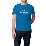 Tshirt - J'ai les boules - Anachronique - 10 Coloris - Cadeau Drôle - Cadeau Personnalisable - Cadeaux-Positifs.com -Bleu-XS-