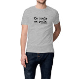 Tshirt - Ça roule ma poule - Anachronique - 10 Coloris - Cadeau Drôle - Cadeau Personnalisable - Cadeaux-Positifs.com -Gris-XS-