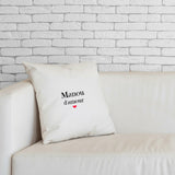 Coussin - Manou d'amour - Avec rembourrage - Cadeau Unique &amp; Tendre - Cadeau Personnalisable - Cadeaux-Positifs.com -Naturel-40x40 cm-