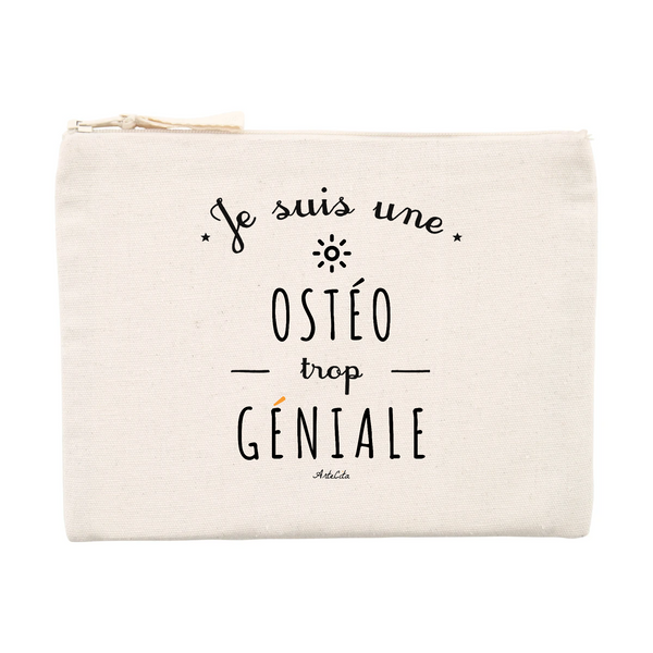 Pochette - Une Ostéo trop Géniale - Cadeau éco-responsable - Cadeau Personnalisable - Cadeaux-Positifs.com -Unique-Beige-