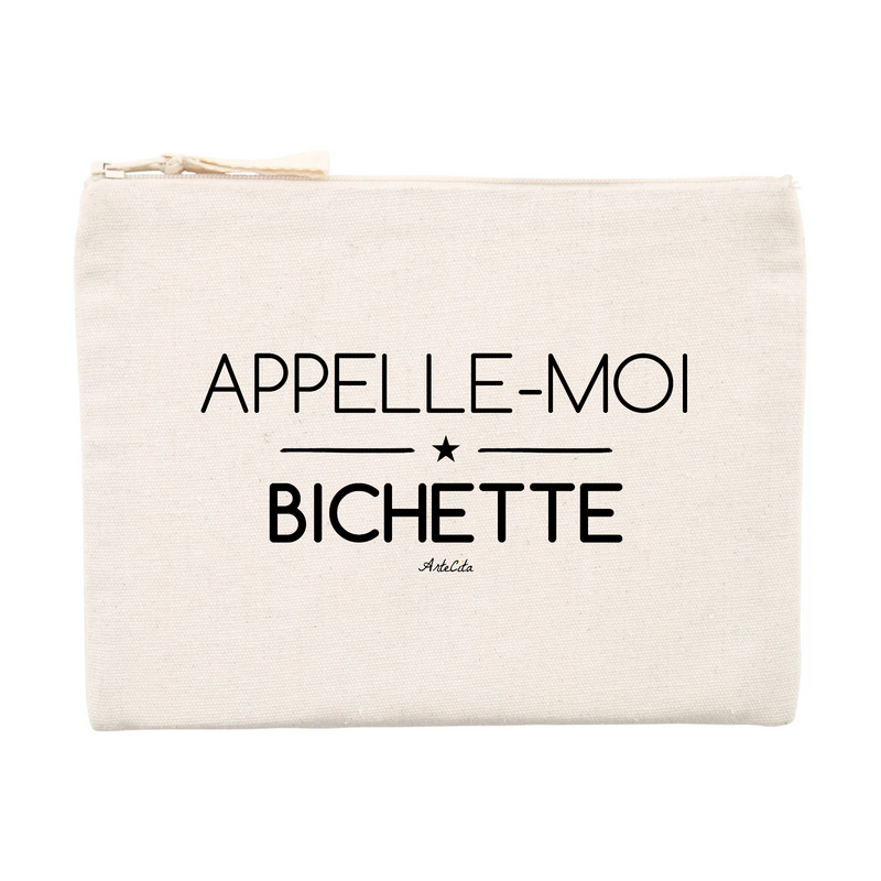 Cadeau anniversaire : Pochette - Appelle-moi Bichette - Cadeau Original & Durable - Cadeau Personnalisable - Cadeaux-Positifs.com -Unique-Beige-