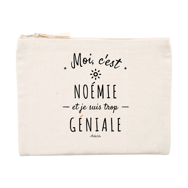 Pochette - Noémie est trop Géniale - Cadeau éco-responsable - Cadeau Personnalisable - Cadeaux-Positifs.com -Unique-Beige-