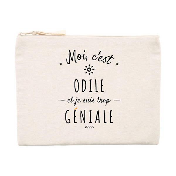 Pochette - Odile est trop Géniale - Cadeau éco-responsable - Cadeau Personnalisable - Cadeaux-Positifs.com -Unique-Beige-